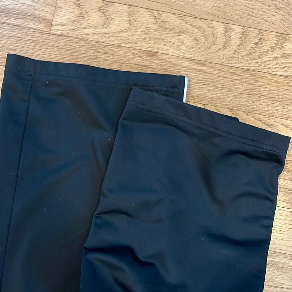 Tek Gear gym pants boys XL basketball black drawstring waist zipper pant leg